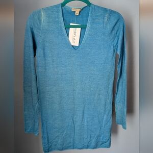 Burberry Blue V-Neck Sweater